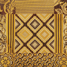 African Chess - Gold Brown Men's Jacquard Woven Luxury Formal Shirt