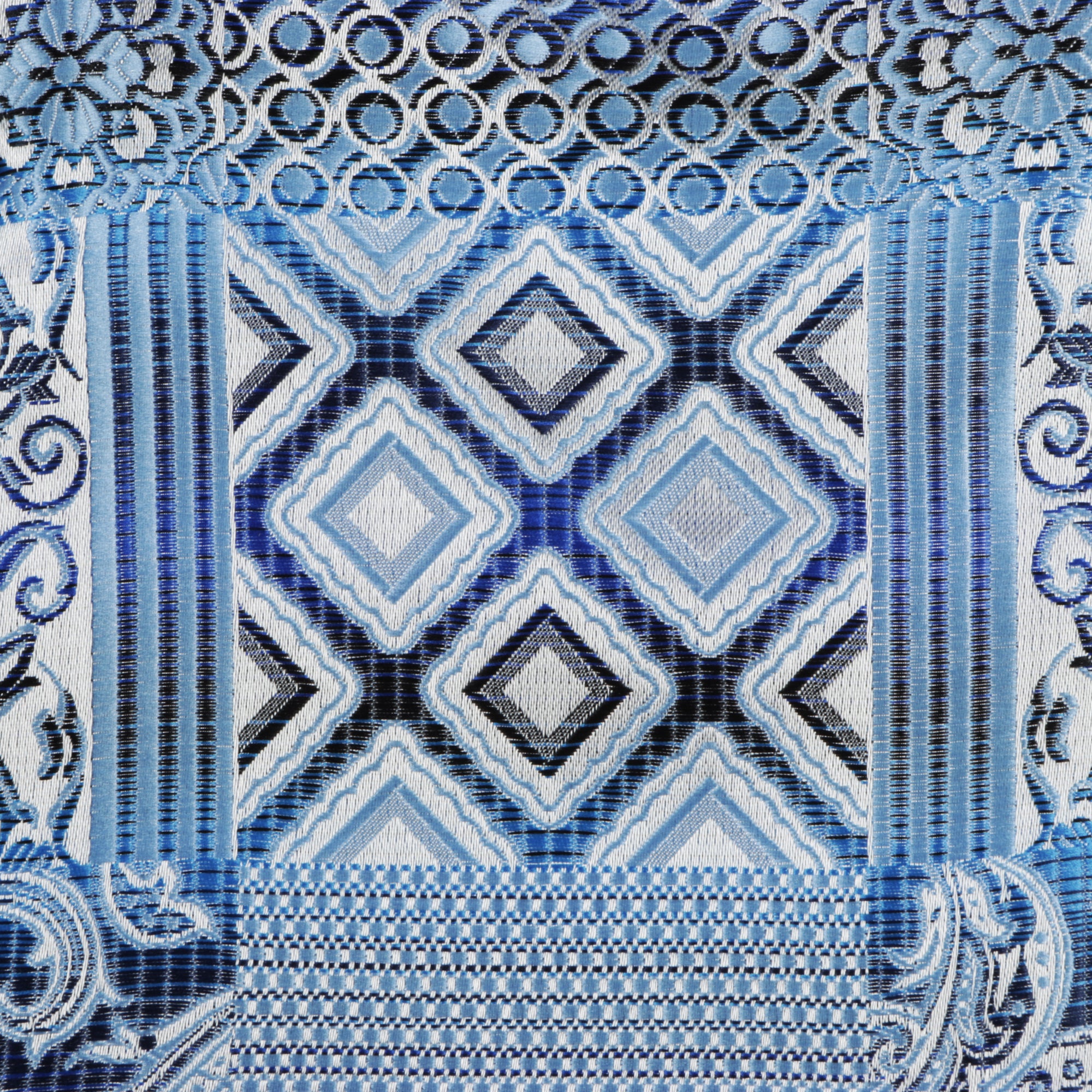 African Chess - Blue Men's Jacquard Woven Luxury Formal Shirt