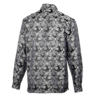 Lillian Wave - Black Men's Jacquard Satin Luxury Formal Shirt