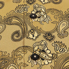 Lillian Wave - Gold Men's Jacquard Satin Luxury Formal Shirt