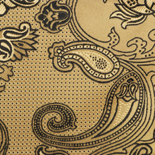 Lillian Wave - Gold Men's Jacquard Satin Luxury Formal Shirt