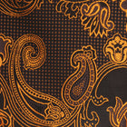 Lillian Wave - Burnt Orange Men's Jacquard Satin Luxury Formal Shirt
