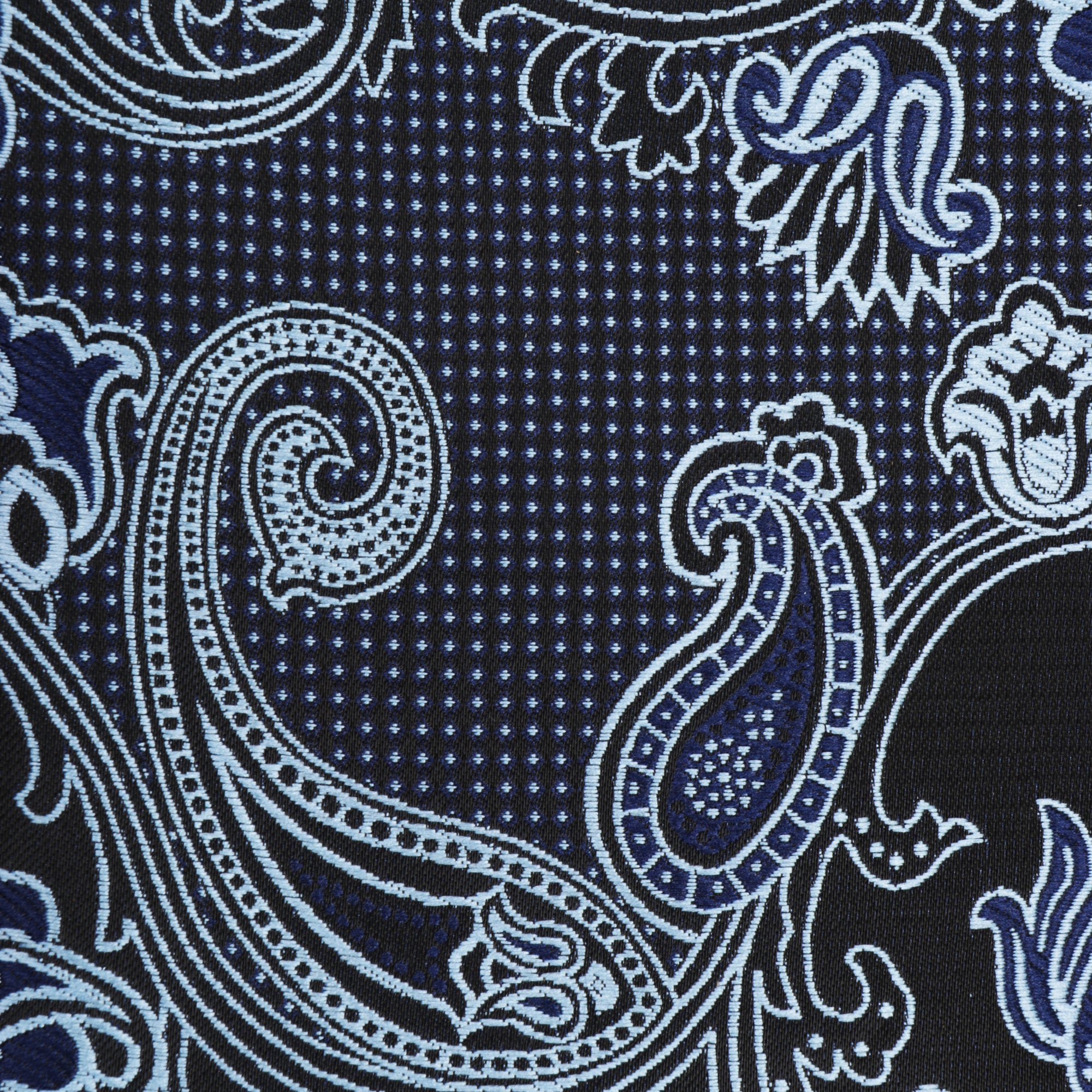 Lillian Wave - Navy Men's Jacquard Satin Luxury Formal Shirt