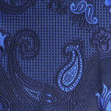 Lillian Wave - Royal Blue Men's Jacquard Satin Luxury Formal Shirt