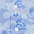 Lillian Wave - Blue Men's Jacquard Satin Luxury Formal Shirt