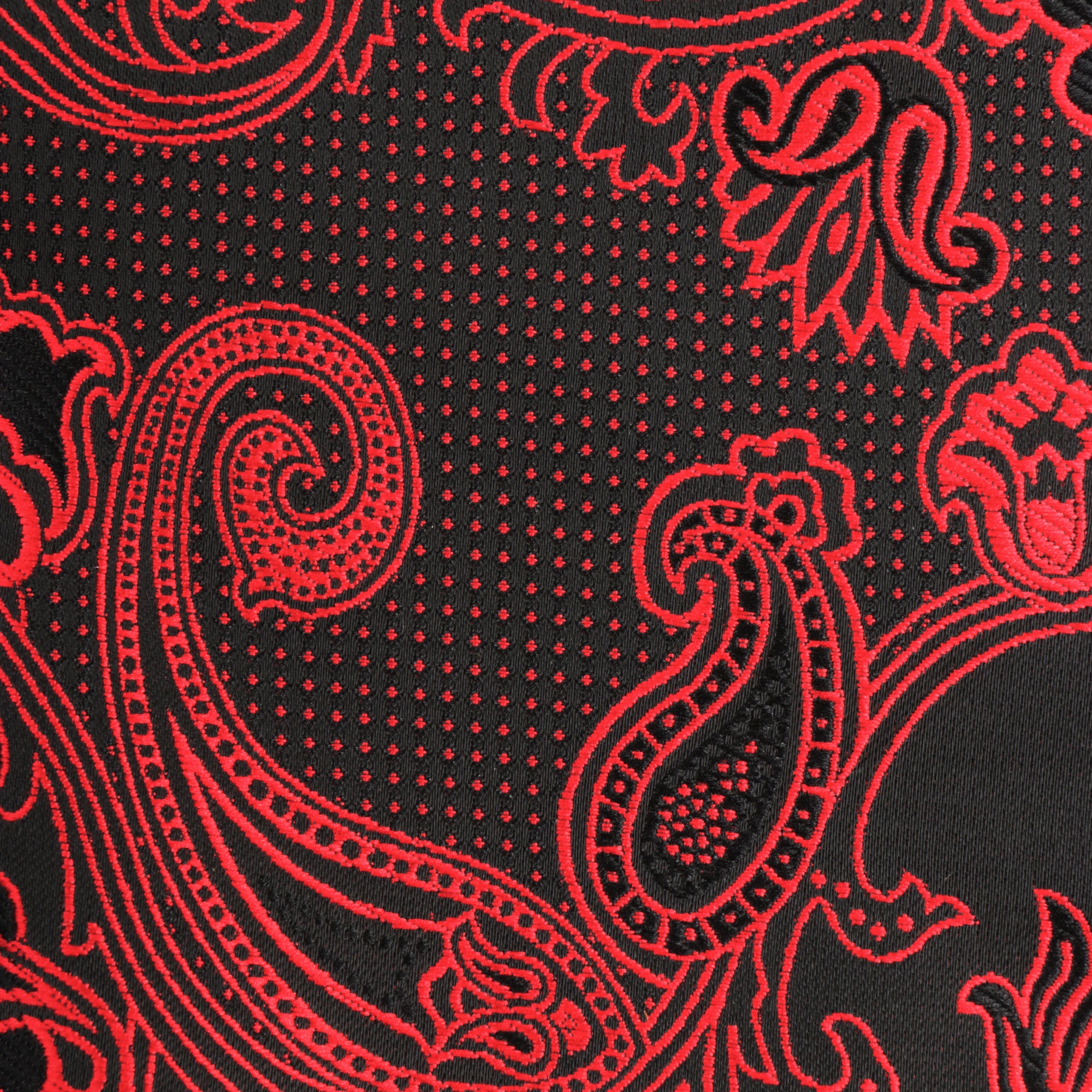 Lillian Wave - Royal Red Men's Jacquard Satin Luxury Formal Shirt