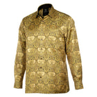 Golden Heart - Gold Men's Jacquard Woven Luxury Formal Shirt