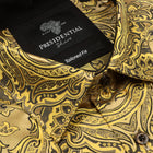 Golden Heart - Gold Men's Jacquard Woven Luxury Formal Shirt