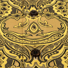 Golden Heart - Gold Men's Jacquard Woven Luxury Formal Shirt