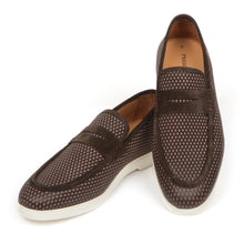 Men’s Brown Speckle Leather Sneakers – Loafer-Inspired Smart Casual Shoes