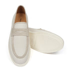 Men’s Cream Speckle Leather Sneakers – Loafer-Inspired Smart Casual Shoes