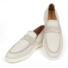 Men’s Cream Speckle Leather Sneakers – Loafer-Inspired Smart Casual Shoes