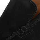 Classic Suede Black Men’s Leather Loafers – Elegant Formal Dress Shoes