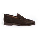 Classic Suede Brown Men’s Leather Loafers – Elegant Formal Dress Shoes