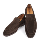Classic Suede Brown Men’s Leather Loafers – Elegant Formal Dress Shoes