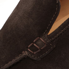 Classic Suede Brown Men’s Leather Loafers – Elegant Formal Dress Shoes