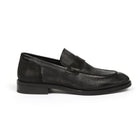 Classic Black Men’s Leather Loafers – Elegant Formal Dress Shoes