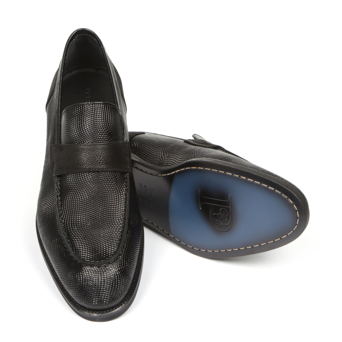 Classic Black Men’s Leather Loafers – Elegant Formal Dress Shoes