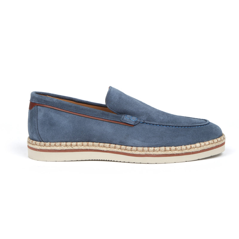 Men’s Summer Indigo Suede Sneakers – Loafer-Inspired Smart Casual Shoes