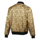 Men’s Gold Jacquard Woven Bomber Jacket – Stylish Outerwear