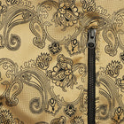 Men’s Gold Jacquard Woven Bomber Jacket – Stylish Outerwear
