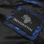 Men’s Navy Jacquard Woven Bomber Jacket – Stylish Outerwear