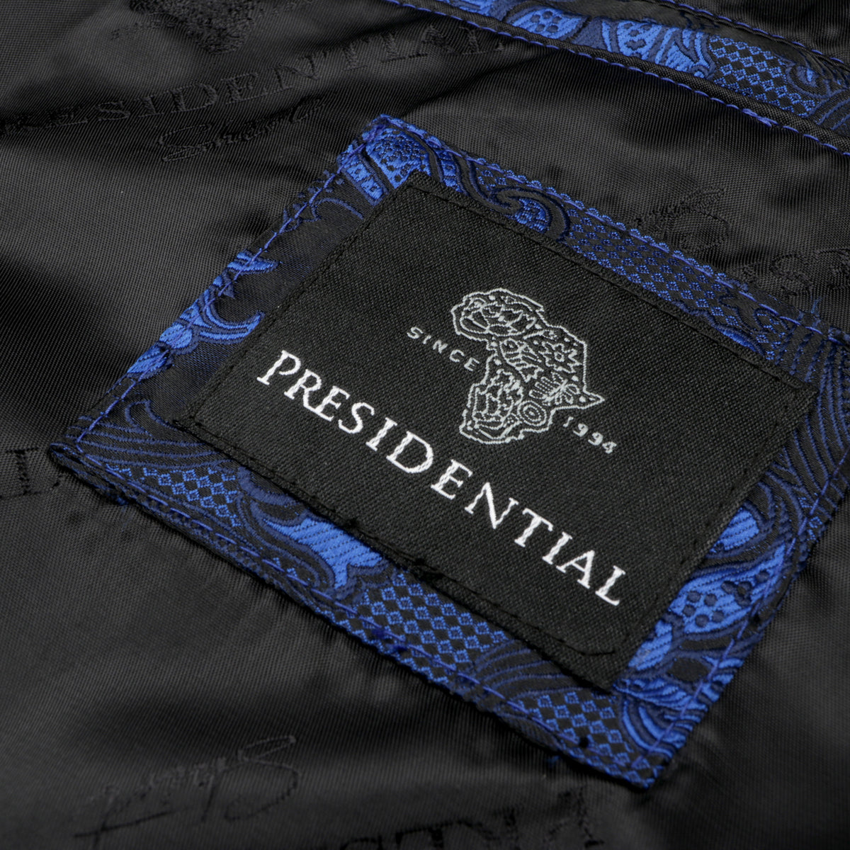 Men’s Navy Jacquard Woven Bomber Jacket – Stylish Outerwear