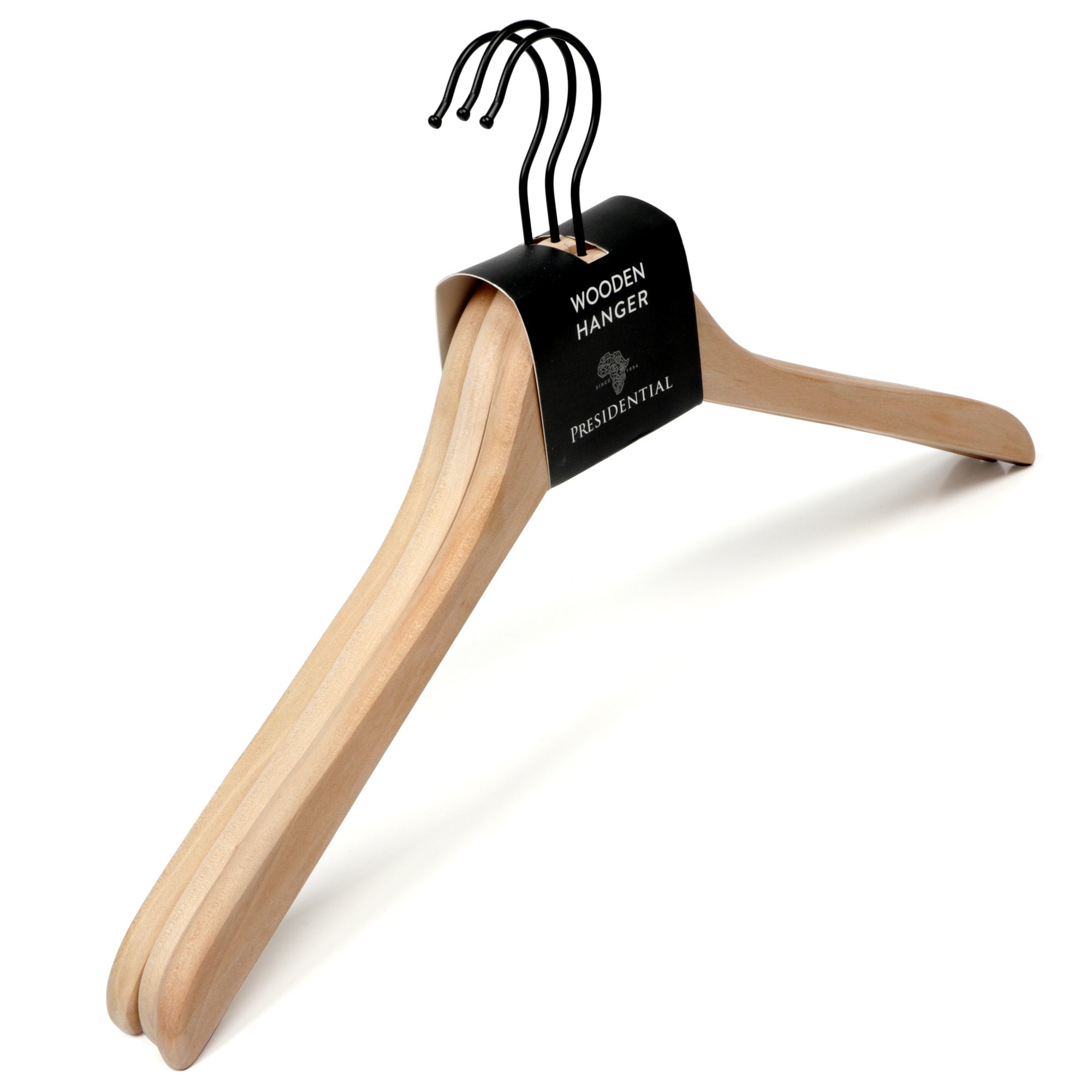 Presidential Branded Lotus Wood Shirt Coat Hanger - 3 Pack