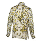 Madiba Original - Golden Leaves Men's Long Sleeve Vegan Silk Shirt