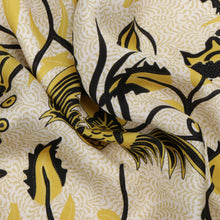 Madiba Original - Golden Leaves Men's Long Sleeve Vegan Silk Shirt
