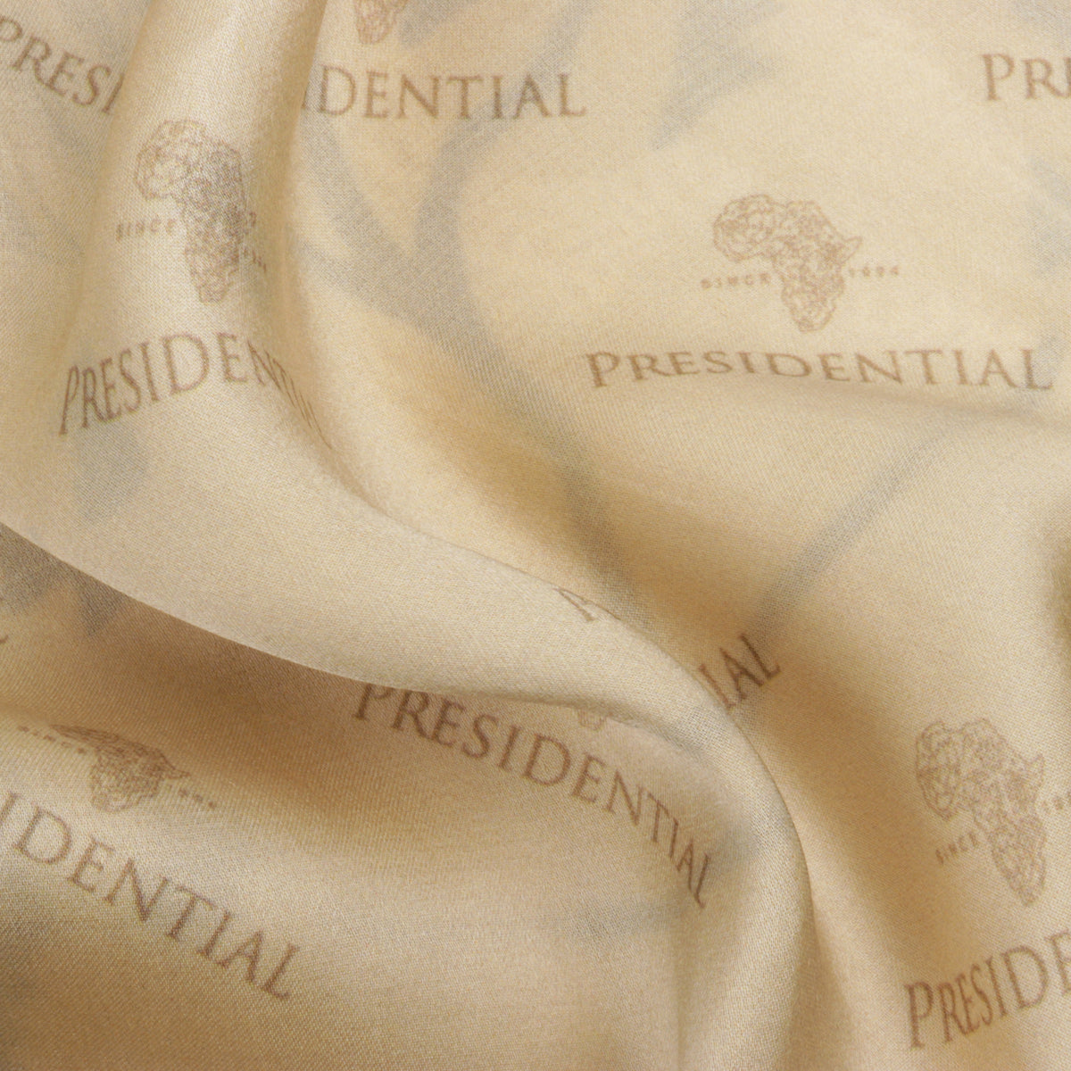 Madiba Original - Golden Leaves Men's Long Sleeve Vegan Silk Shirt
