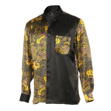 Madiba Classic - Black Men's Long Sleeve Silk Shirt
