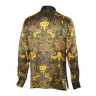 Madiba Classic - Black Men's Long Sleeve Silk Shirt