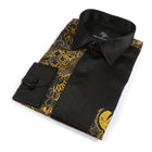 Madiba Classic - Black Men's Long Sleeve Silk Shirt