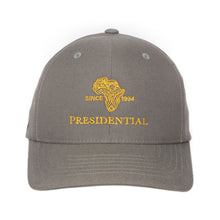 Presidential Men's Cap Golf Flex Fit Delta Adjustable - Grey/Gold