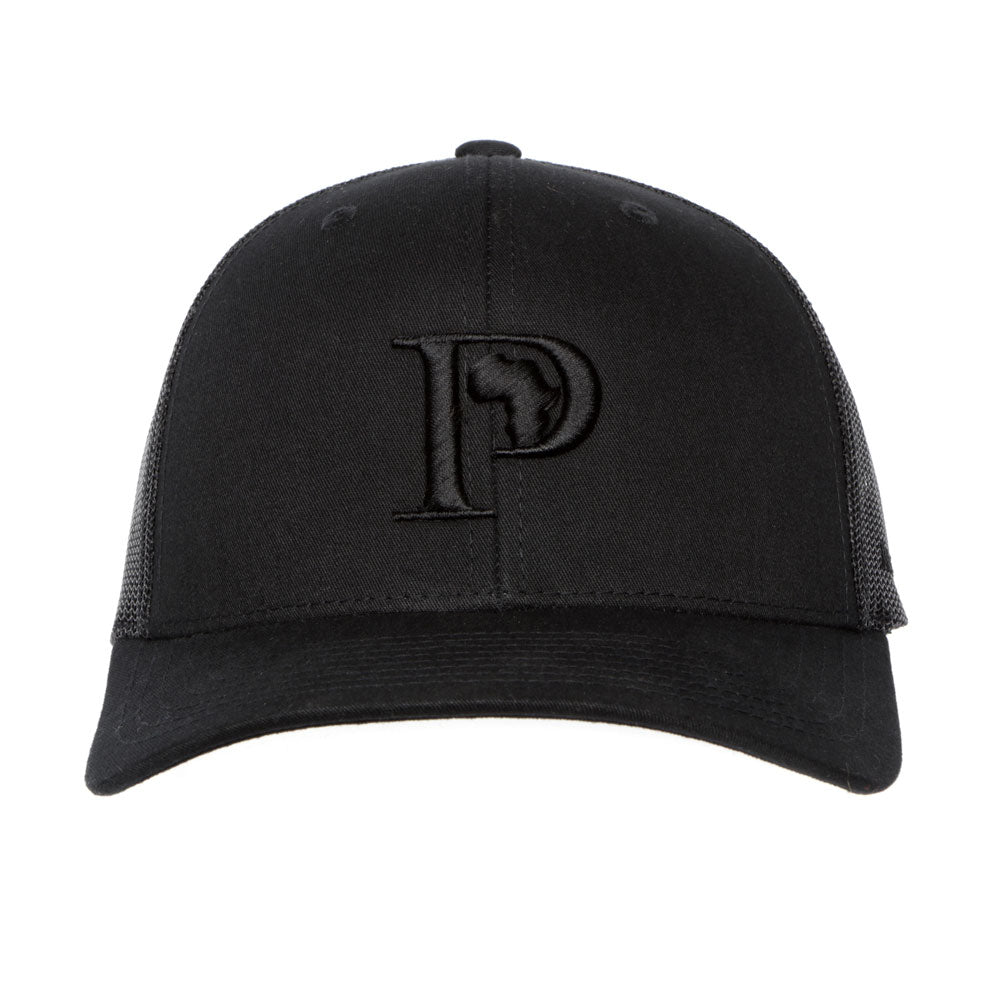 Men's Cap Classic Snap Back, Perforated Adjustable Back - Black