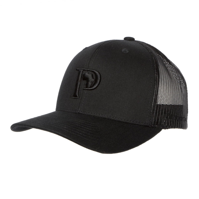 Men's Cap Classic Snap Back, Perforated Adjustable Back - Black