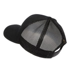 Men's Cap Classic Snap Back, Perforated Adjustable Back - Black