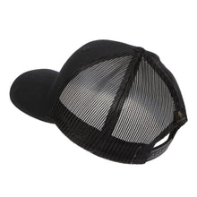 Men's Cap Classic Snap Back, Perforated Adjustable Back - Black
