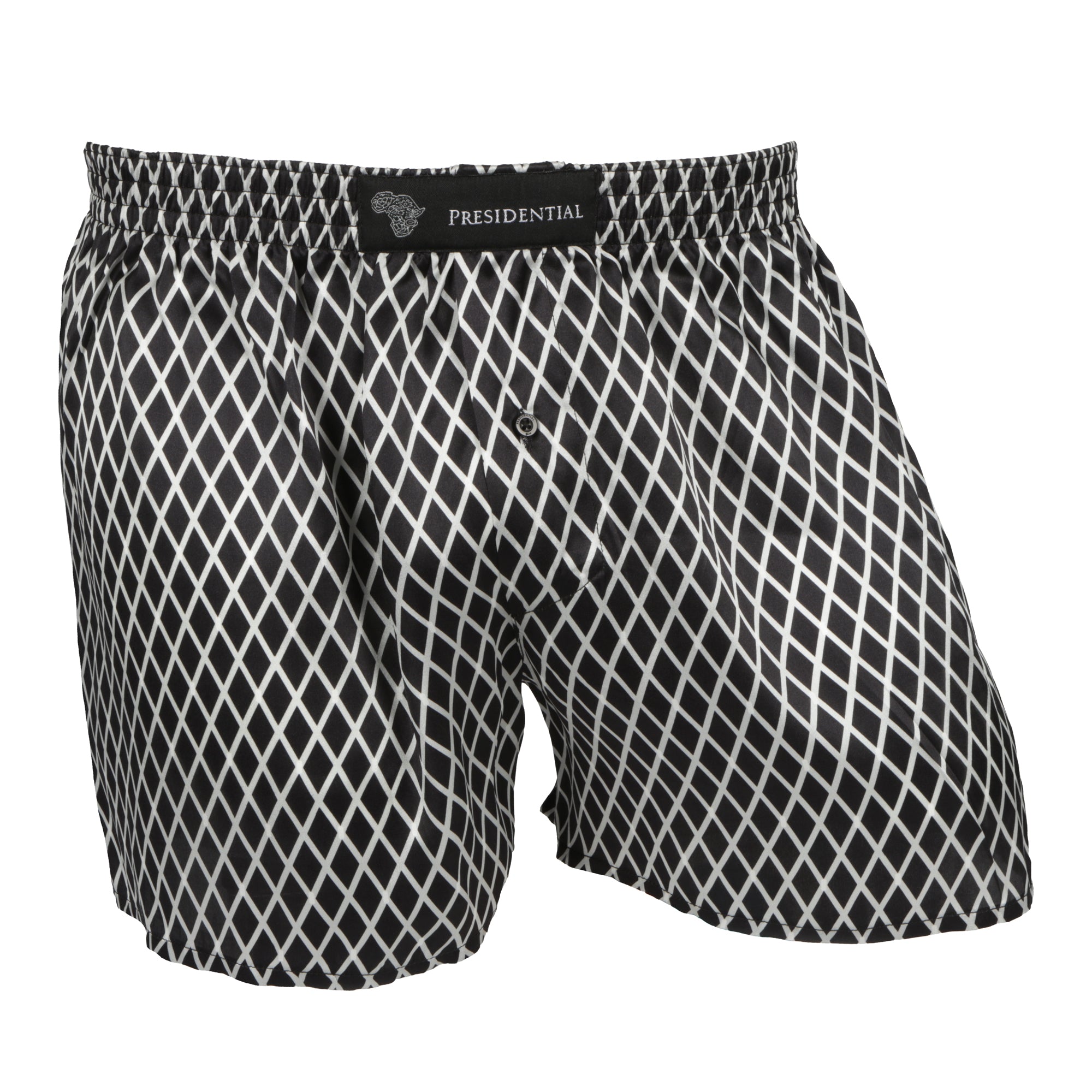 Presidential Mens Silk Boxer - Black