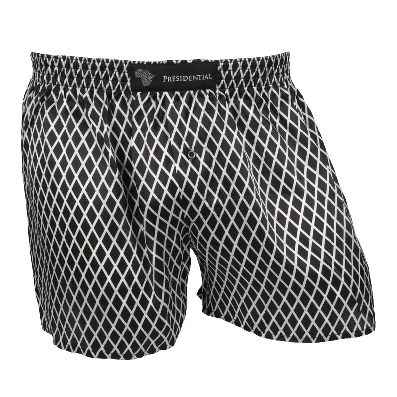 Presidential Mens Silk Boxer - Black