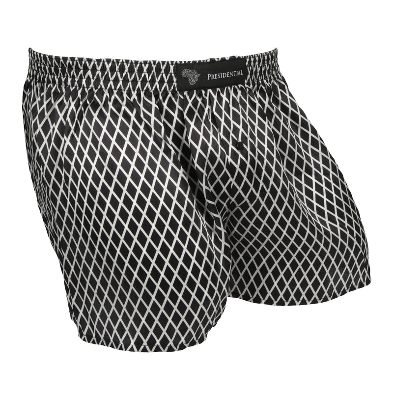 Presidential Mens Silk Boxer - Black