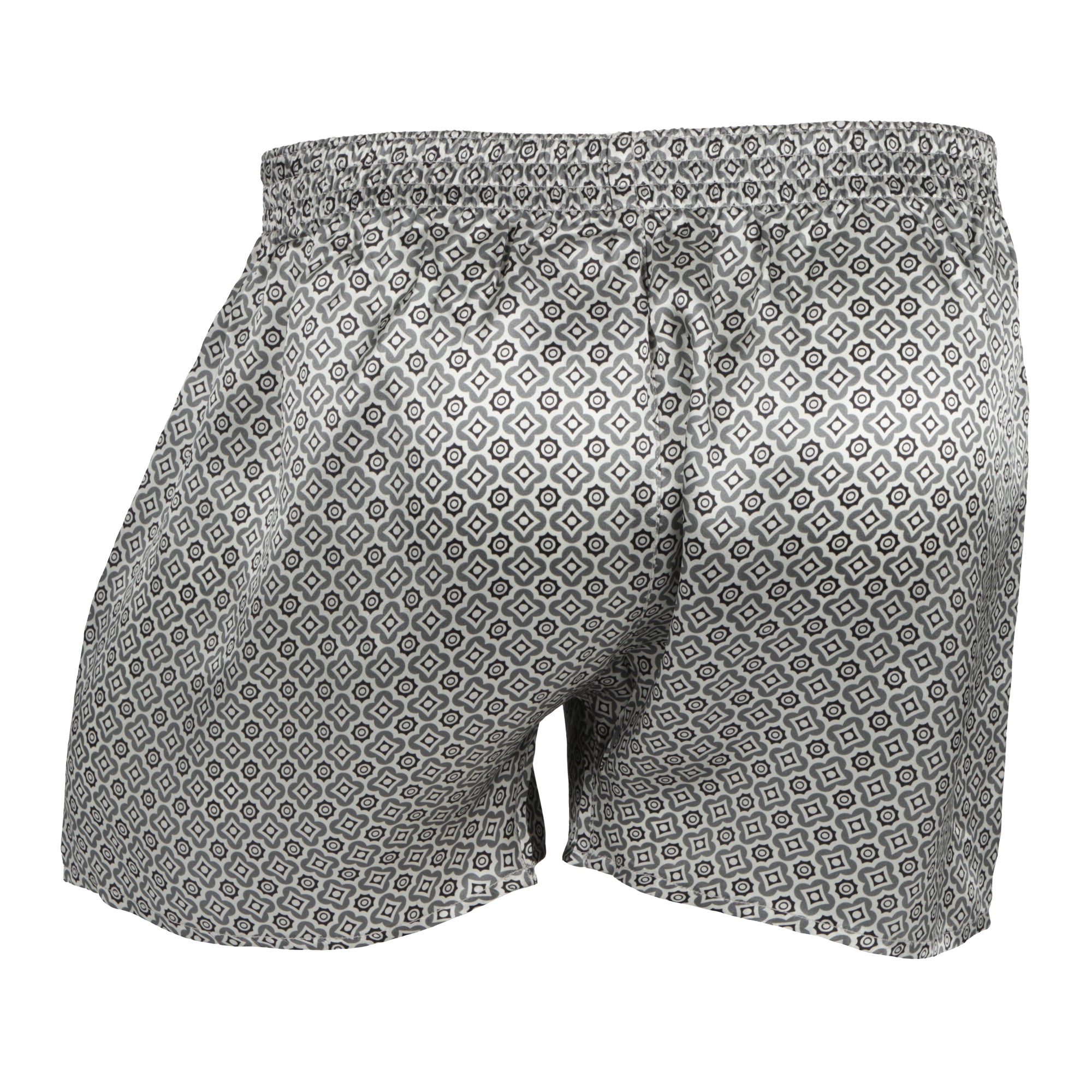 Presidential Men's Silk Boxer - Silver