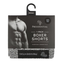 Presidential Men's Silk Boxer - Silver