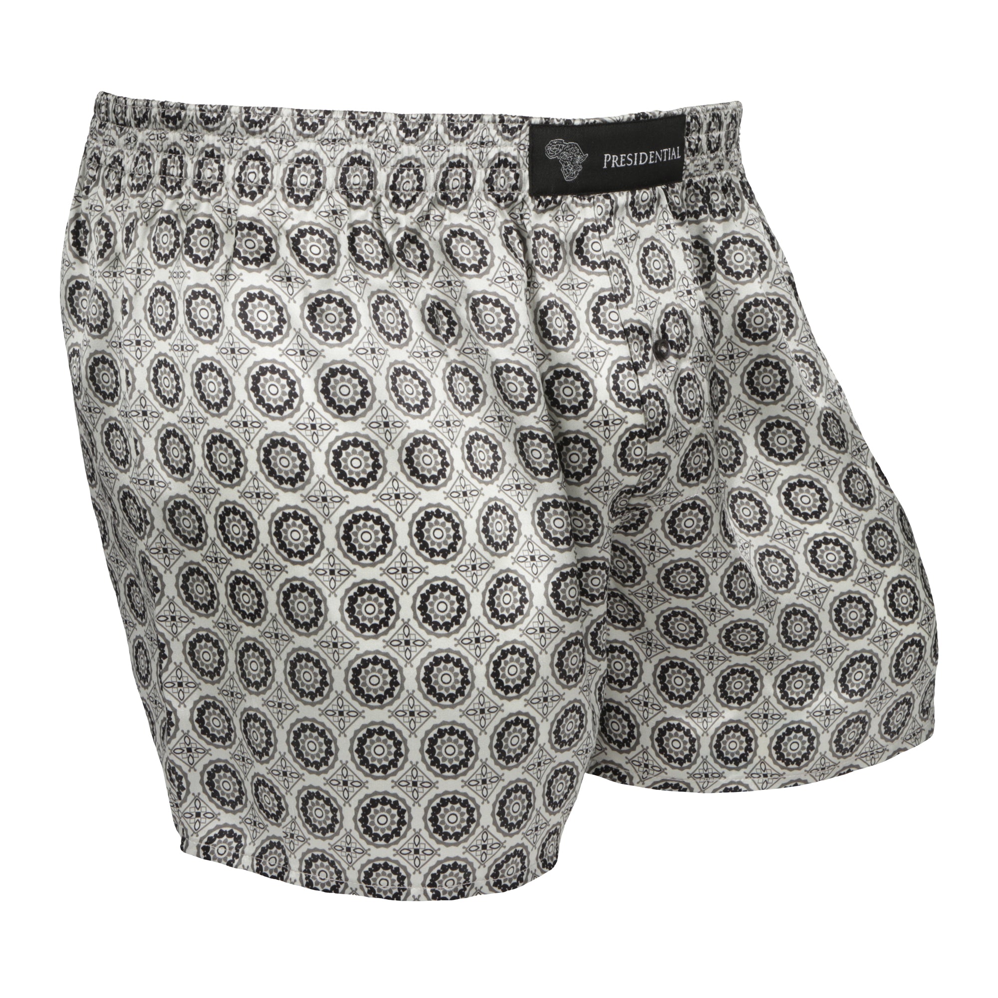 Presidential Men's Silk Boxer - Grey
