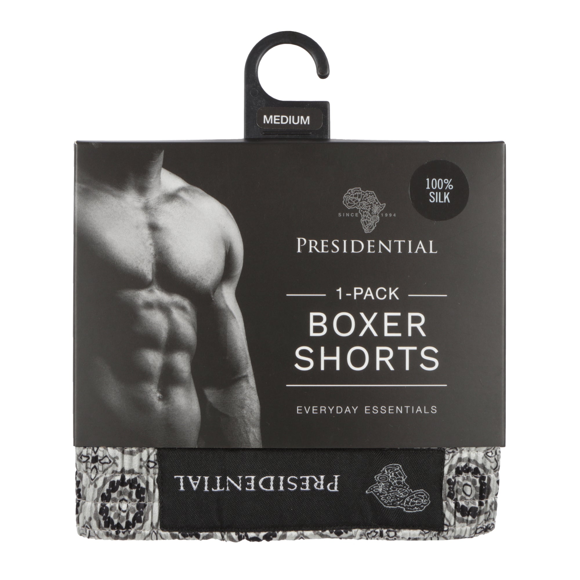 Presidential Men's Silk Boxer - Grey