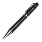 Black Ballpoint Pen – Carbon Fiber Body, Refillable, in Branded Box