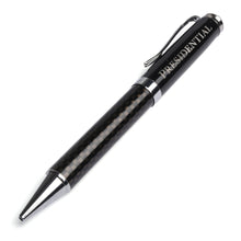 Black Ballpoint Pen – Carbon Fiber Body, Refillable, in Branded Box