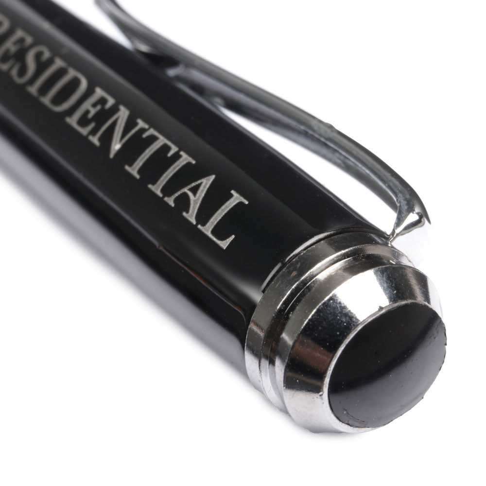 Black Ballpoint Pen – Carbon Fiber Body, Refillable, in Branded Box