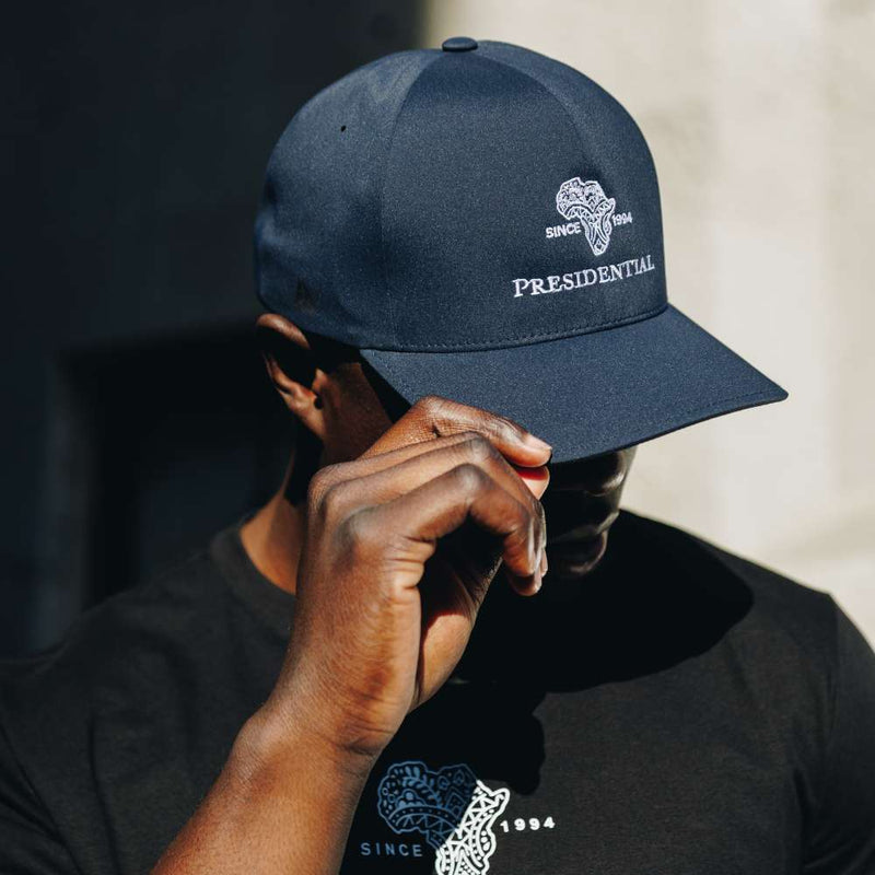 Presidential Men's Cap Golf Flex Fit Delta Lightweight, Adjustable Back - Navy/White